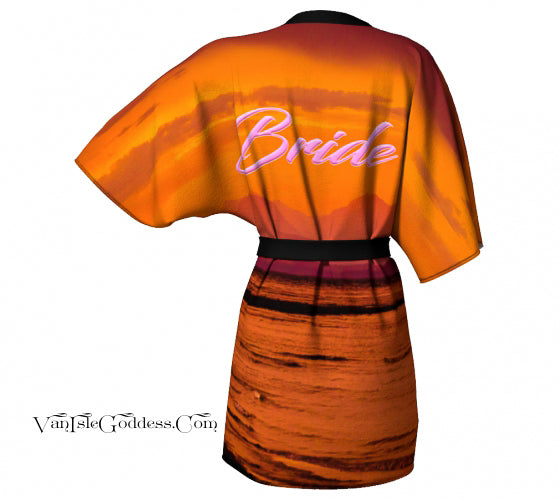 Saratoga Beach Sunset Vancouver Island Kimono Robe