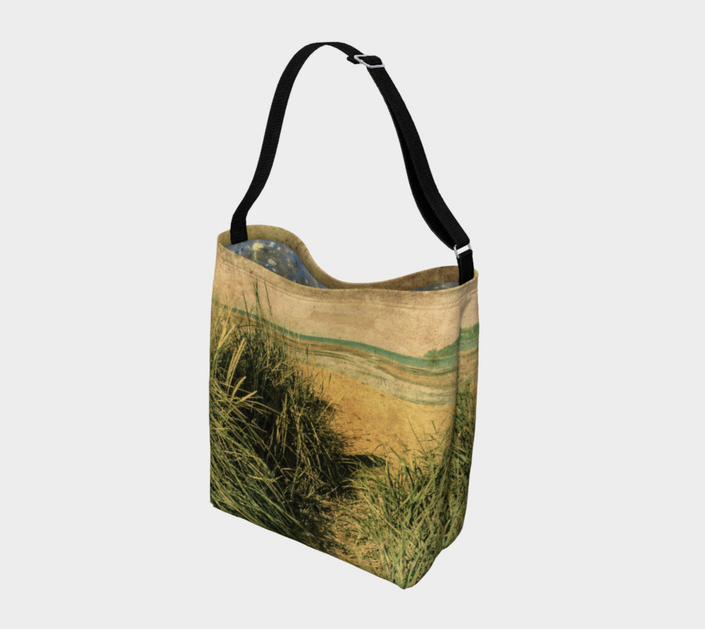 Vintage Beach Neoprene Day Tote: Nostalgic Seaside-Inspired Bag