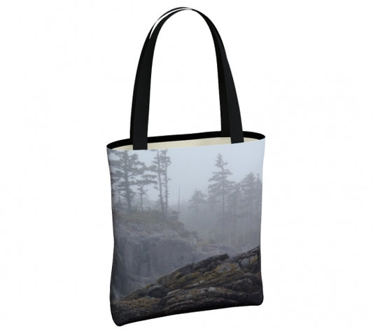 West Coast Landscape Fog  Basic or Urban Tote Bag