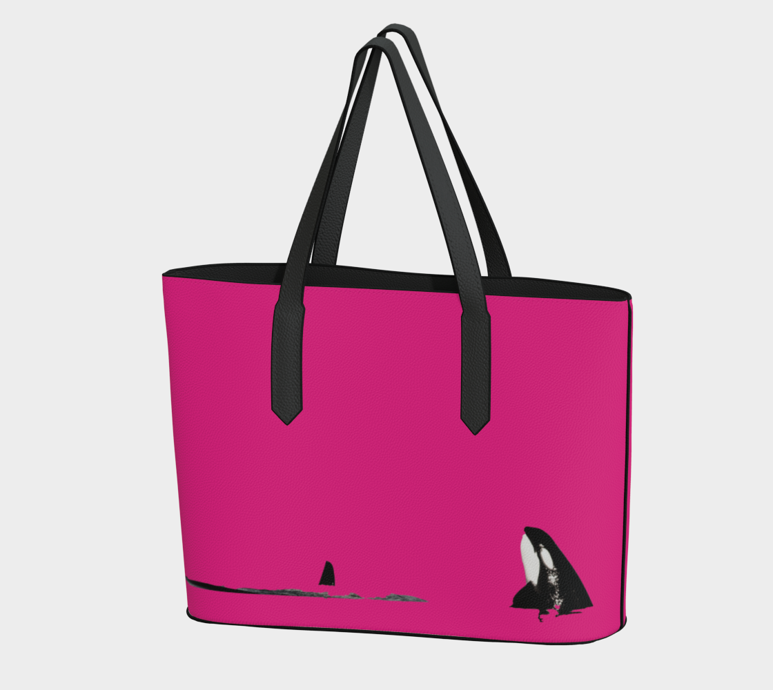 Orca Spy Hop Vegan Leather Tote Bag