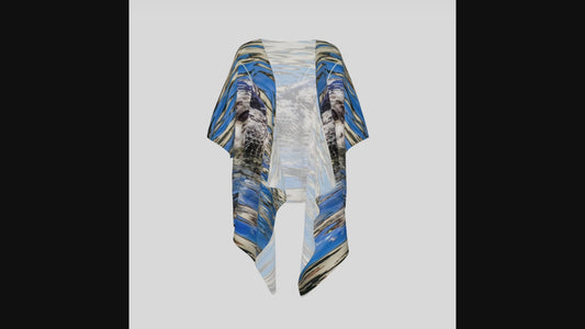 Seal of Blue Draped Kimono