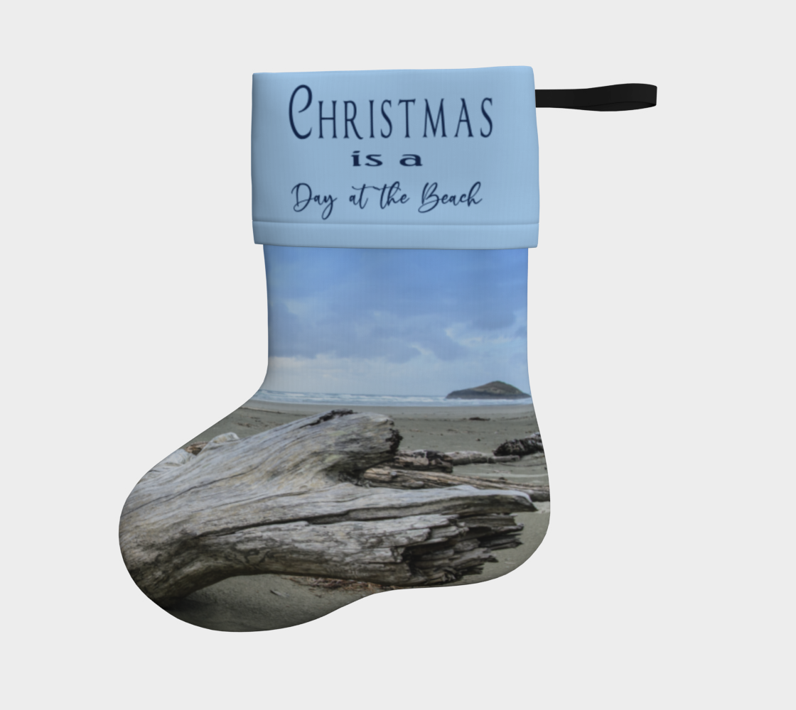 Christmas is a Day at The Beach Holiday Stocking