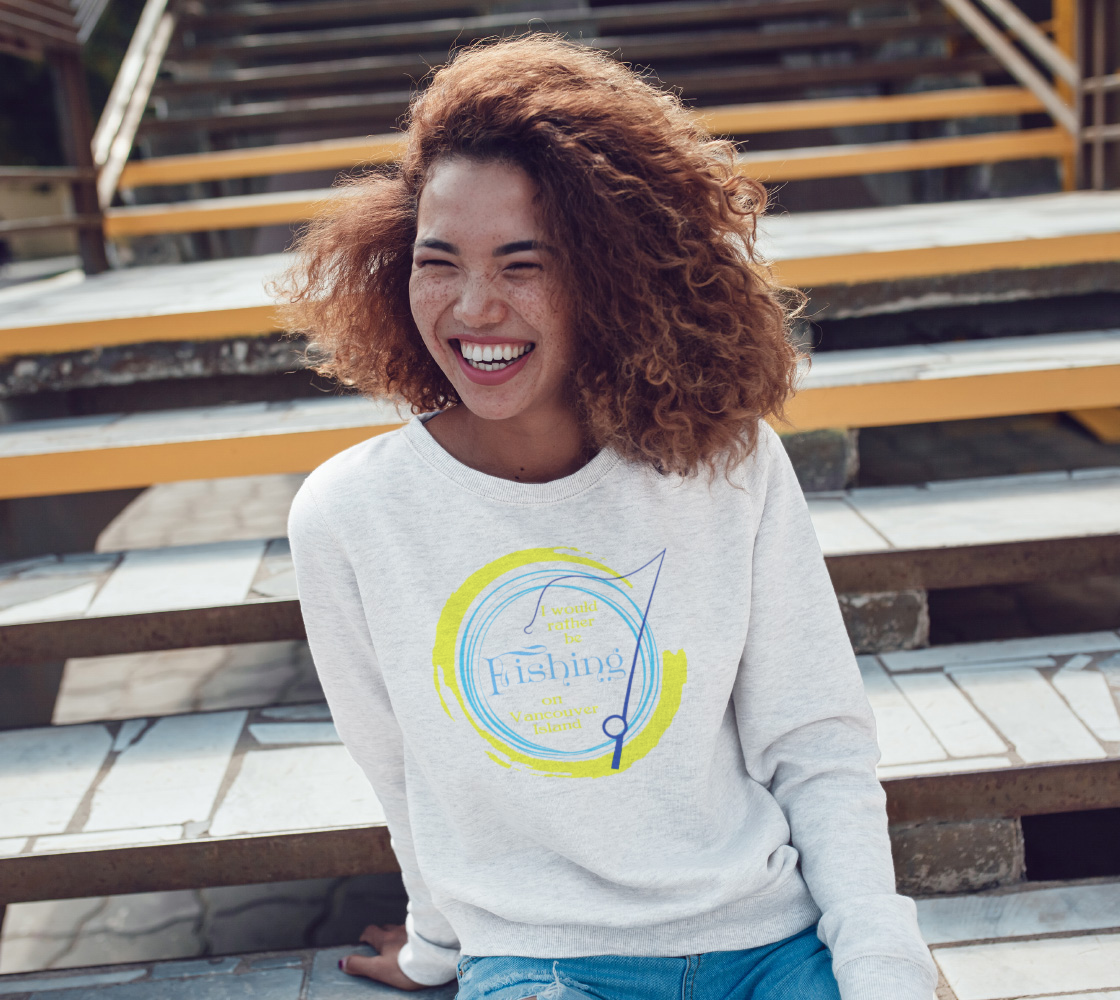 Rather Be Fishing (Yellow) Crewneck Sweatshirt What’s better than a super cozy sweatshirt? A super cozy sweatshirt from Van Isle Goddess!  Super cozy unisex sweatshirt for those chilly days.  Excellent for men or women.   Fit is roomy and comfortable. 