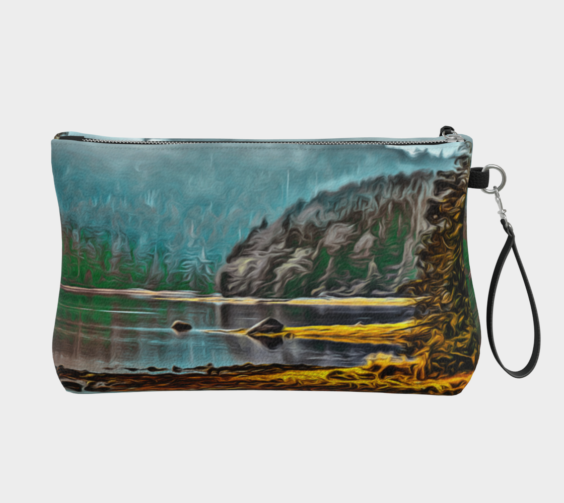 Wild Pacific Ucluelet Inlet Vegan Leather Makeup Bag