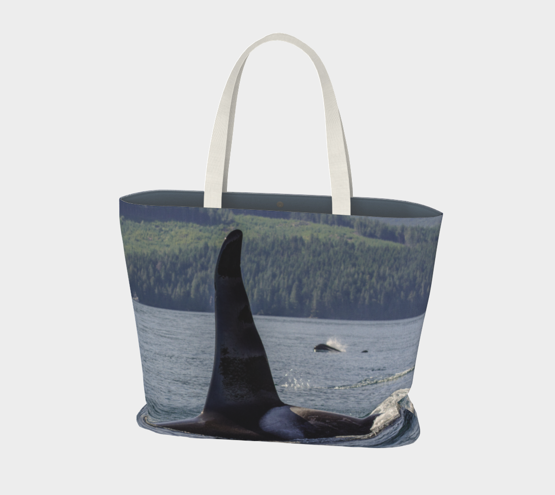 Van Isle Goddess Orca So Close oversized Market Tote.