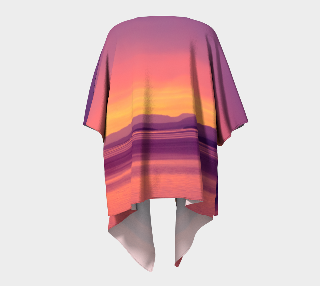 Vancouver Island Sunset Draped Kimono