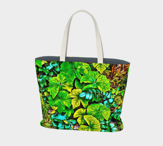 Van Isle Goddess Forest Floor Cathedral Grove oversized Market Tote.