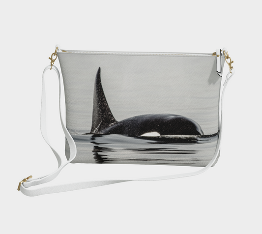 Orca Spray Vegan Leather Crossbody Purse