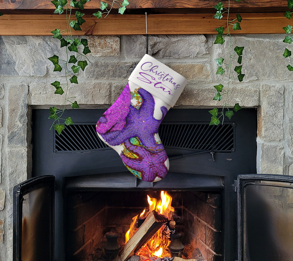 Christmas Star Starfish Holiday Stocking