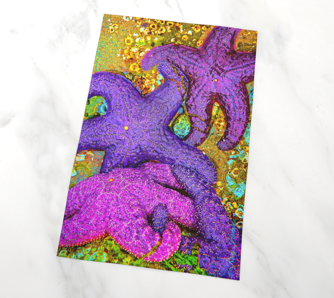 Starfish Cluster Tea Towels Vancouver Island photography by Roxy Hurtubise VanIsleGoddess.com