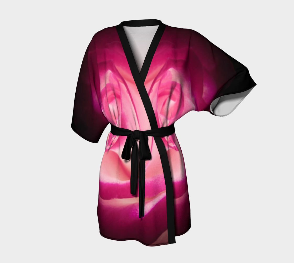 Illuminated Rose Kimono Robe