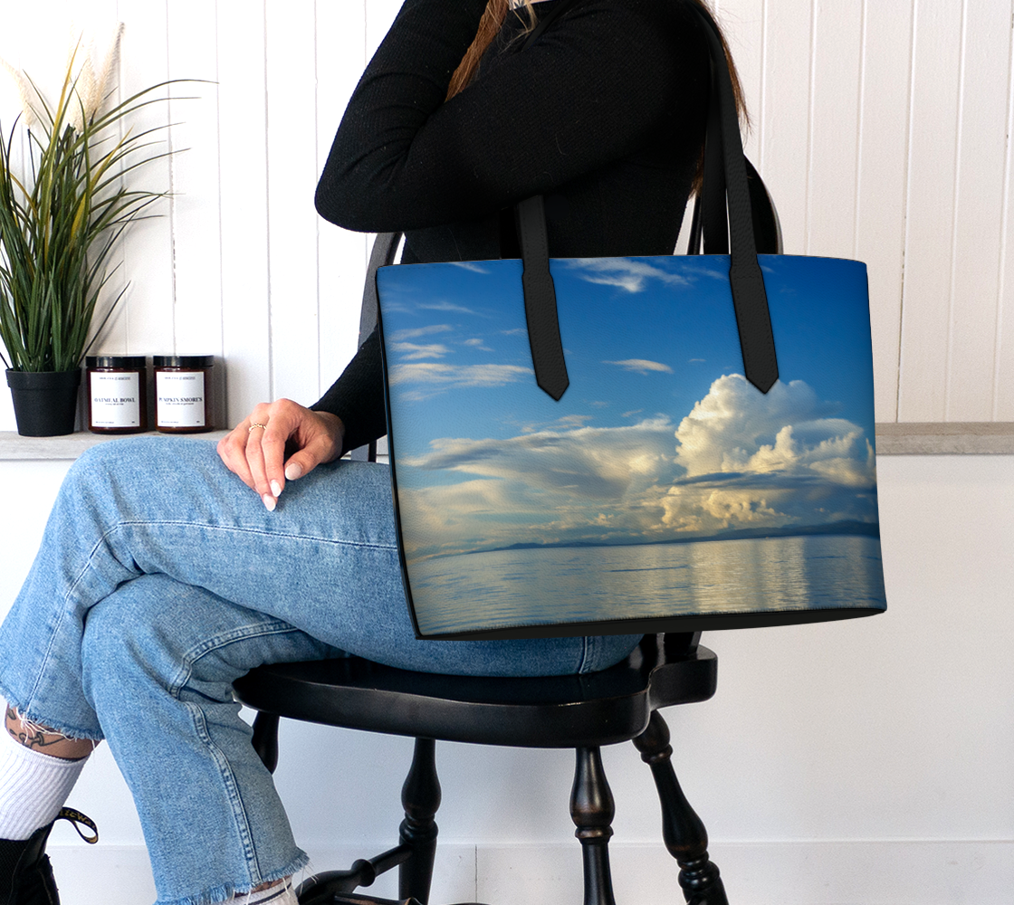 Qualicum Beach Vegan Leather Tote Bag