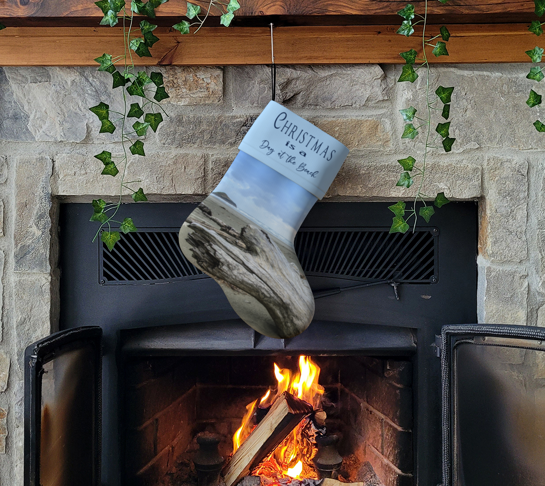 Christmas is a Day at The Beach Holiday Stocking