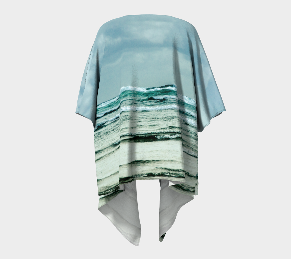 Ocean Calling West Coast Tofino Draped Kimono