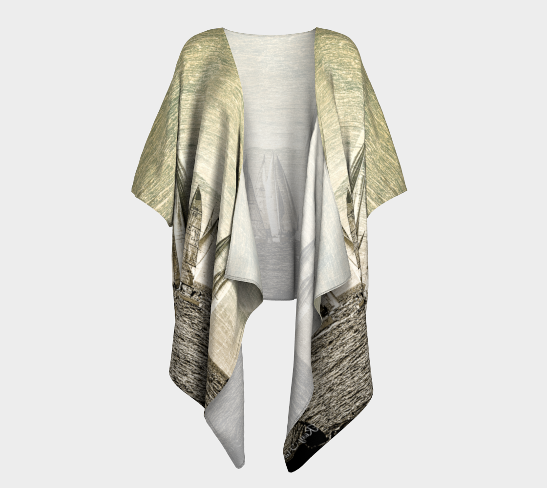 Yacht Race Draped Kimono