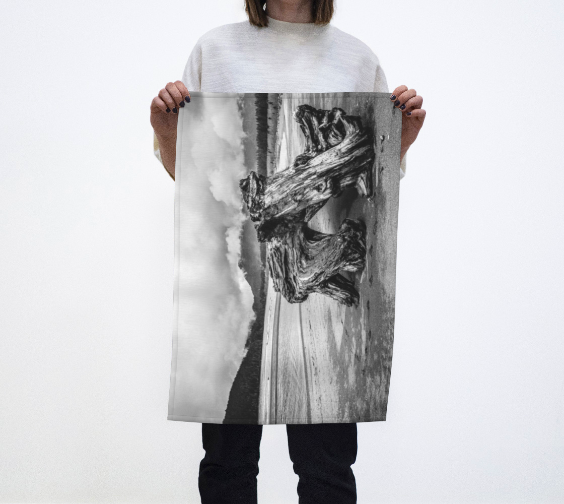 Driftwood Monument Tea Towel photography by Roxy Hurtubise VanIsleGoddess.com