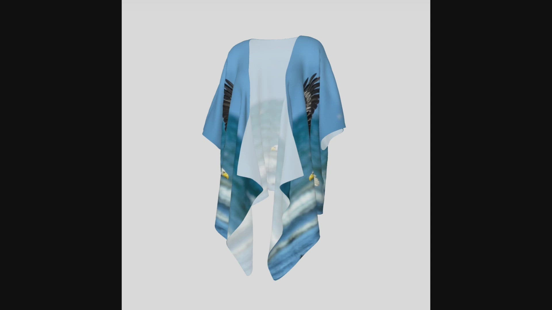 Video showing the Fly Like a Eagle draped kimono.