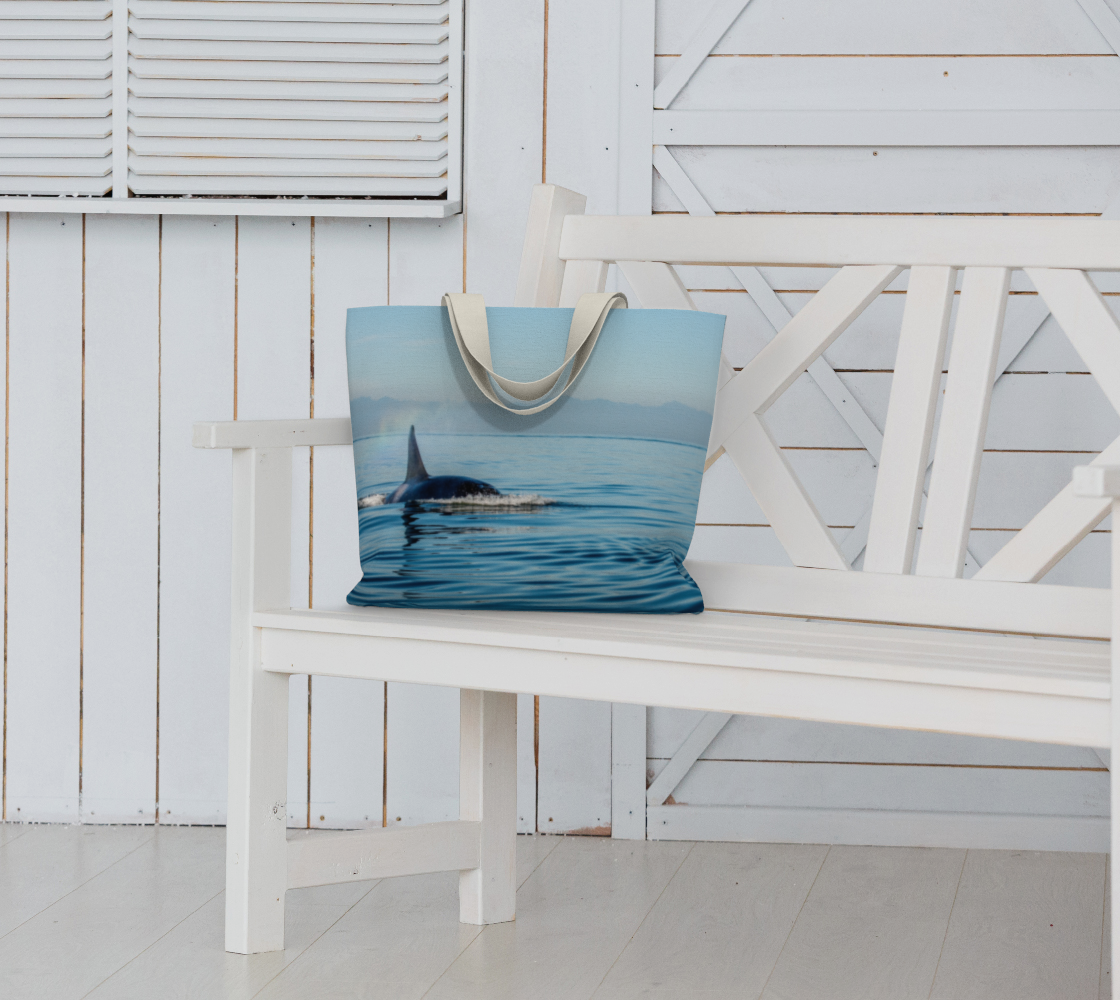 Van Isle Goddess Orca Spray oversized Market Tote.
