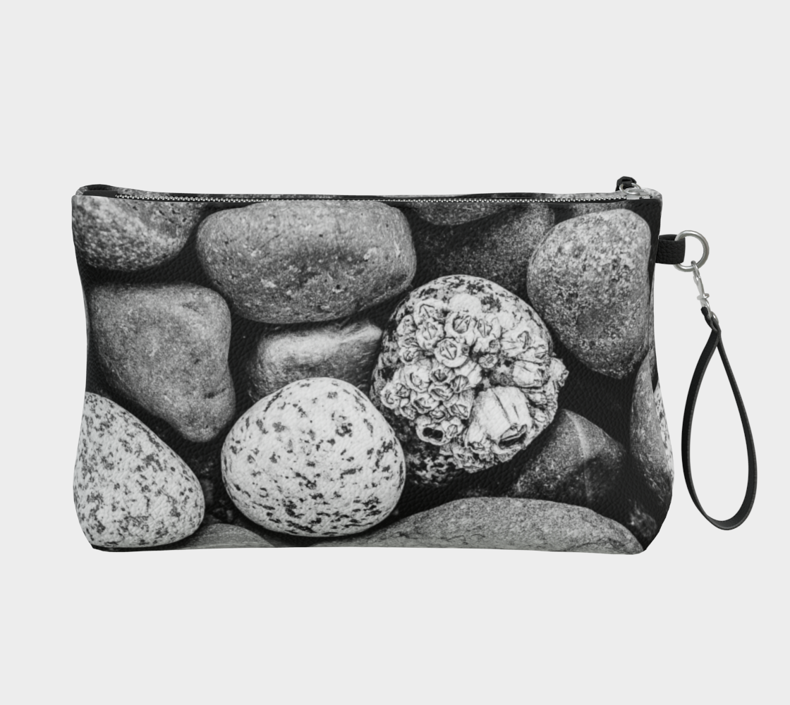 Beach Rocks Vegan Leather Makeup Bag