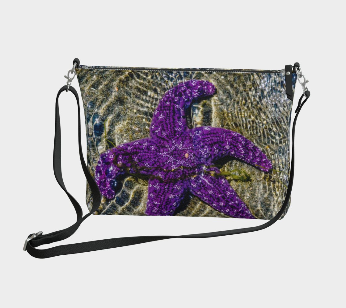 Amazing Starfish Vegan Leather Crossbody Purse