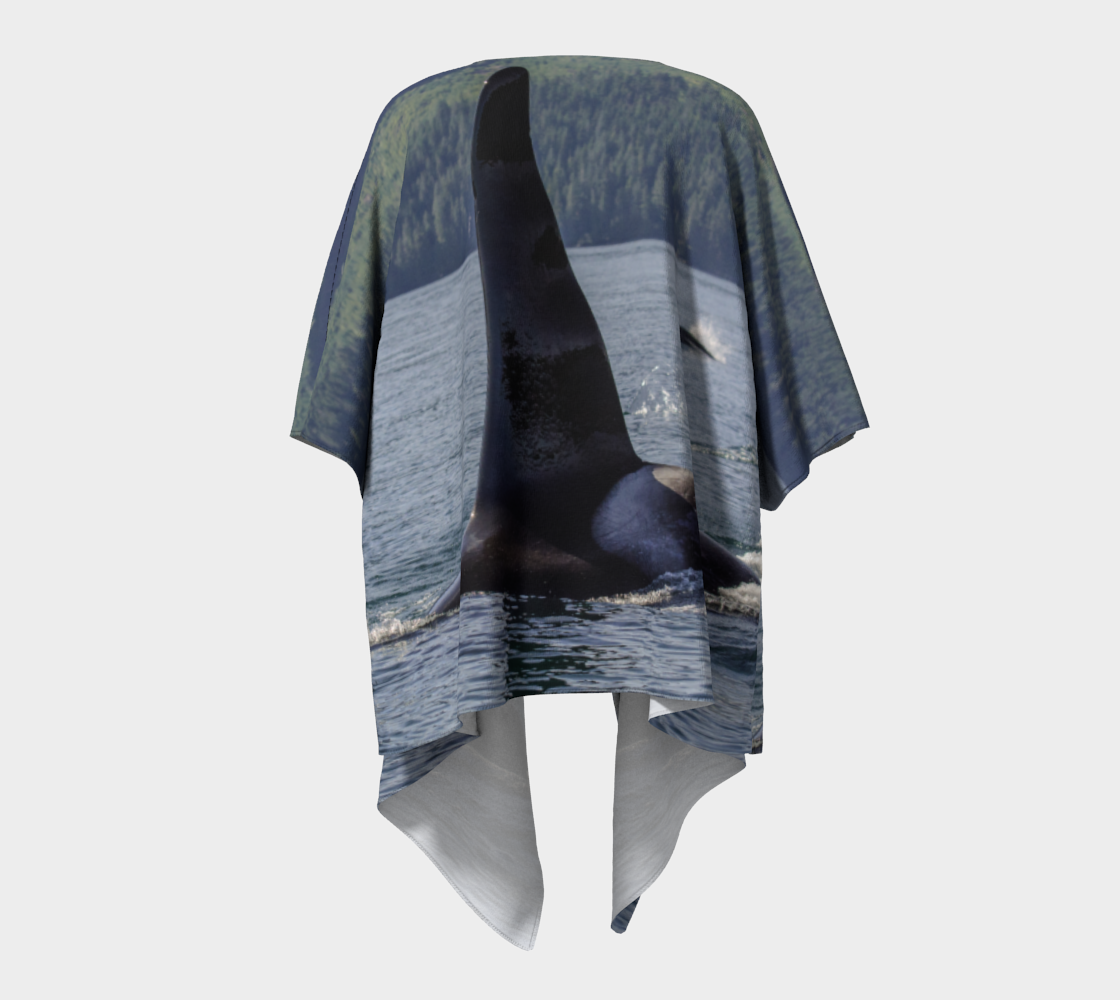 Orca So Close Draped Kimono