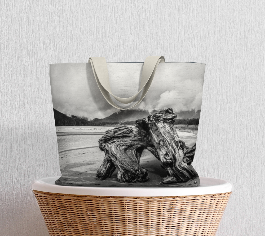 Van Isle Goddess Driftwood Monument Port Renfrew oversized Market Tote