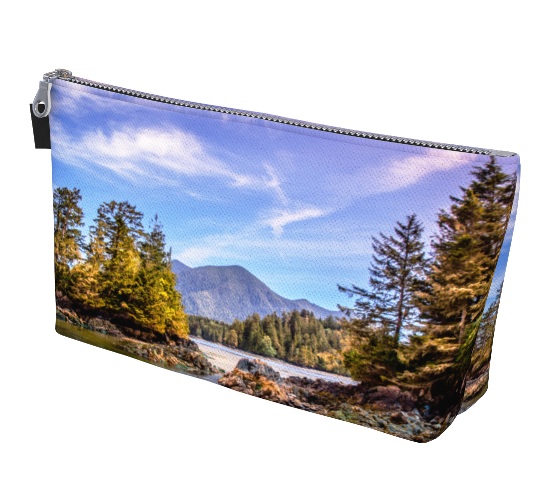 Tofino Inlet Makeup Bag by Vanislegoddess.com available in 2 sizes.