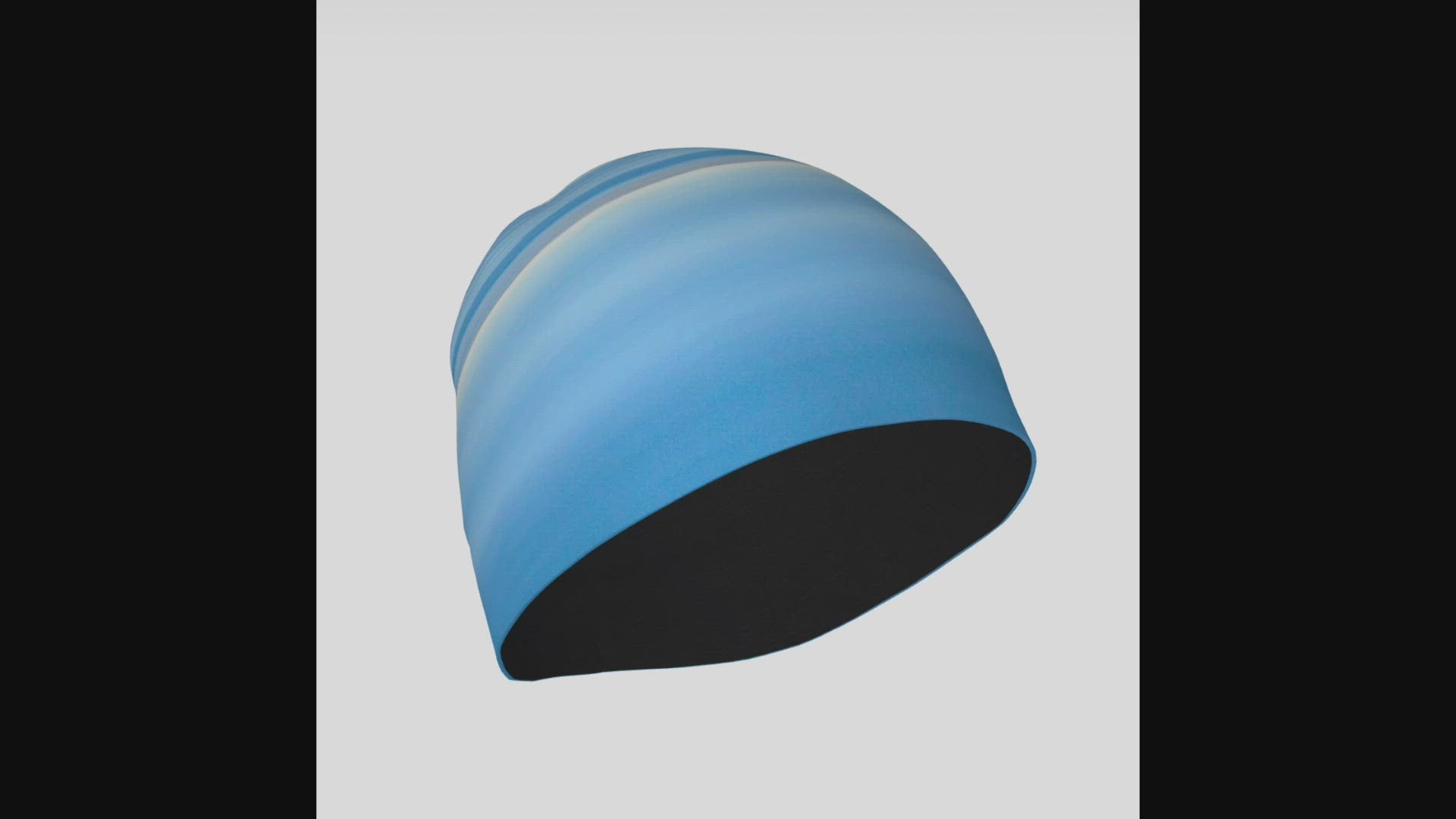 video of Azure Ocean Blue embrace beanie