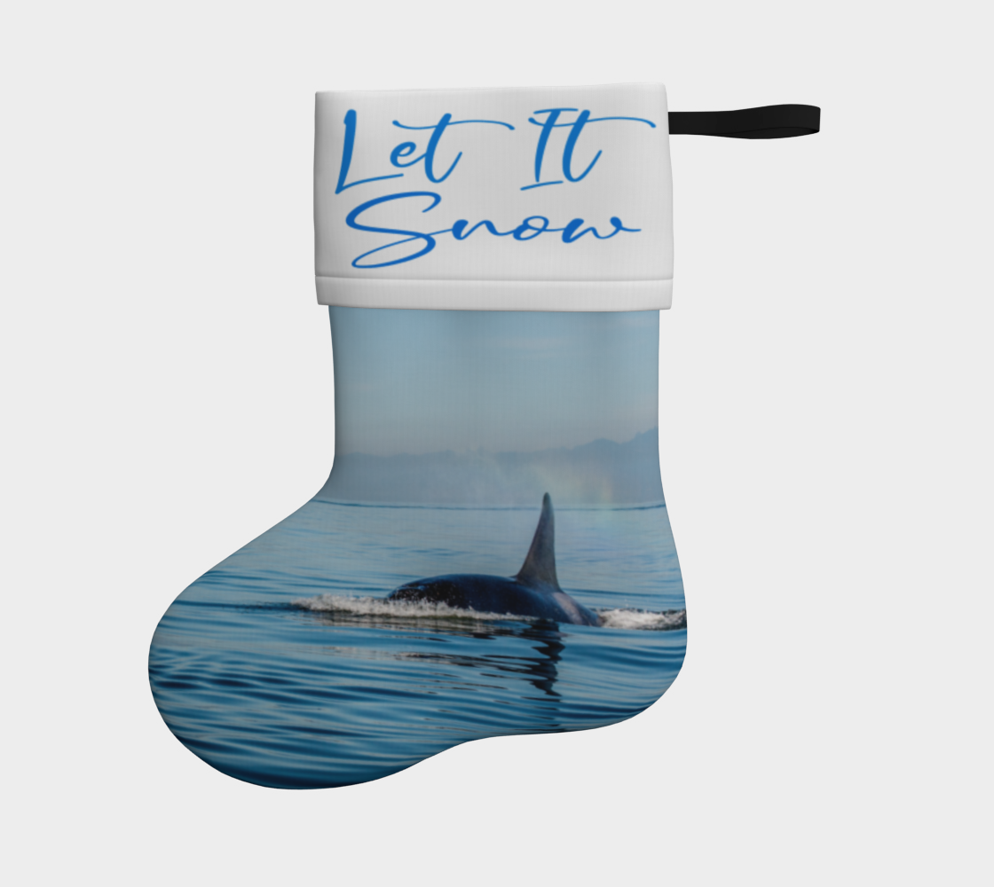 Let It Snow Orca Holiday Stocking