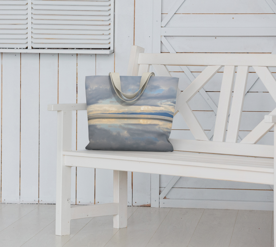 Van Isle Goddess Light Language Parksville Beach oversized market tote.