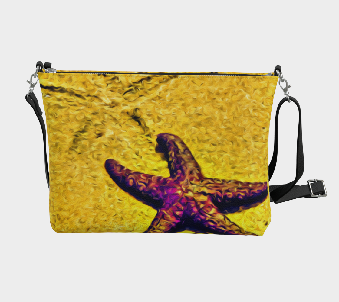 Star Track Vegan Leather Crossbody Purse