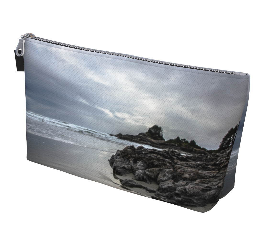 Cox Bay Beach Afternoon in Tofino Makeup Bag by Van Isle Goddess Vancouver Island available in 2 sizes.