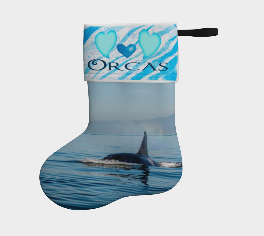 Love Orcas Holiday Stocking