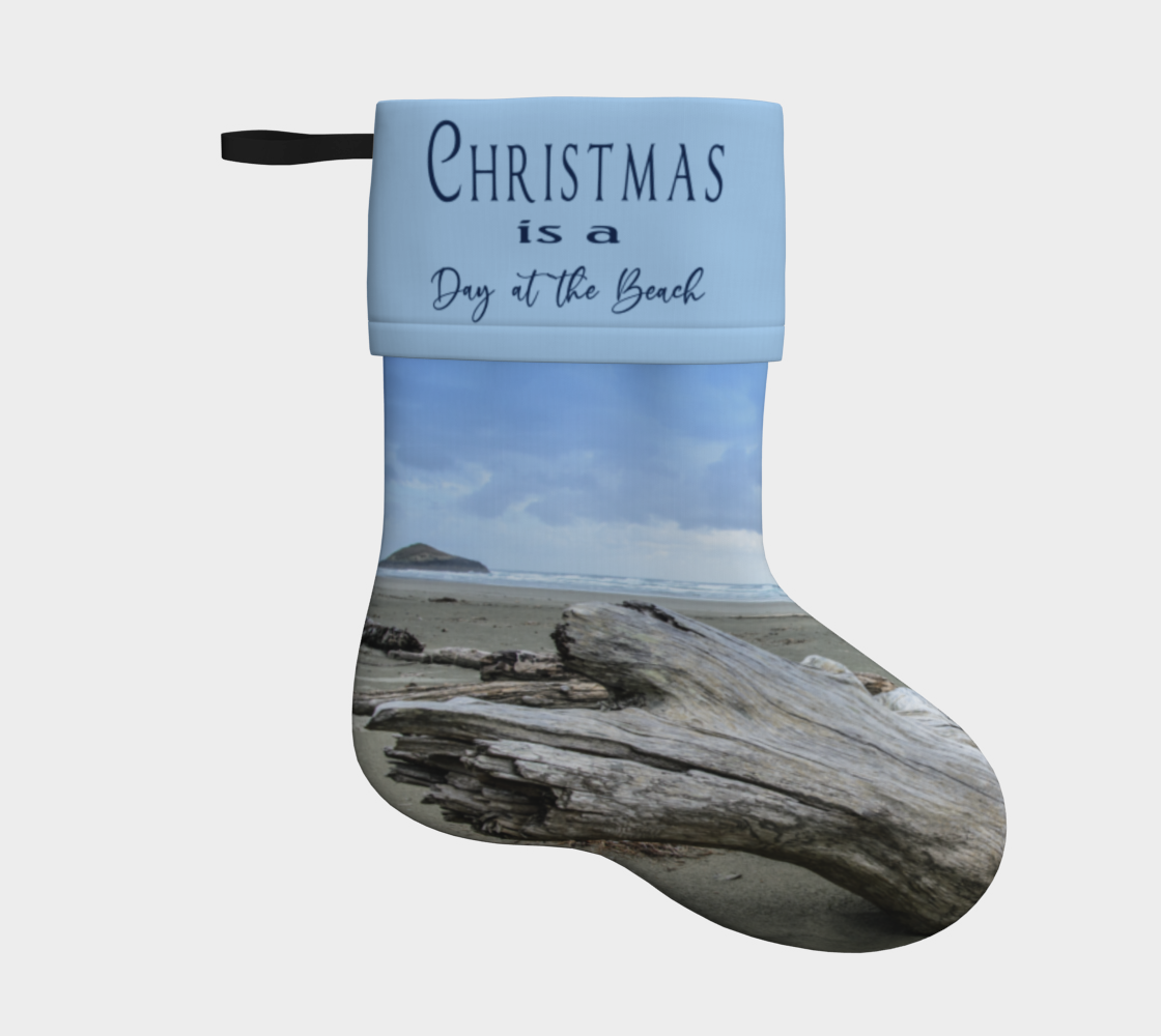 Christmas is a Day at The Beach Holiday Stocking
