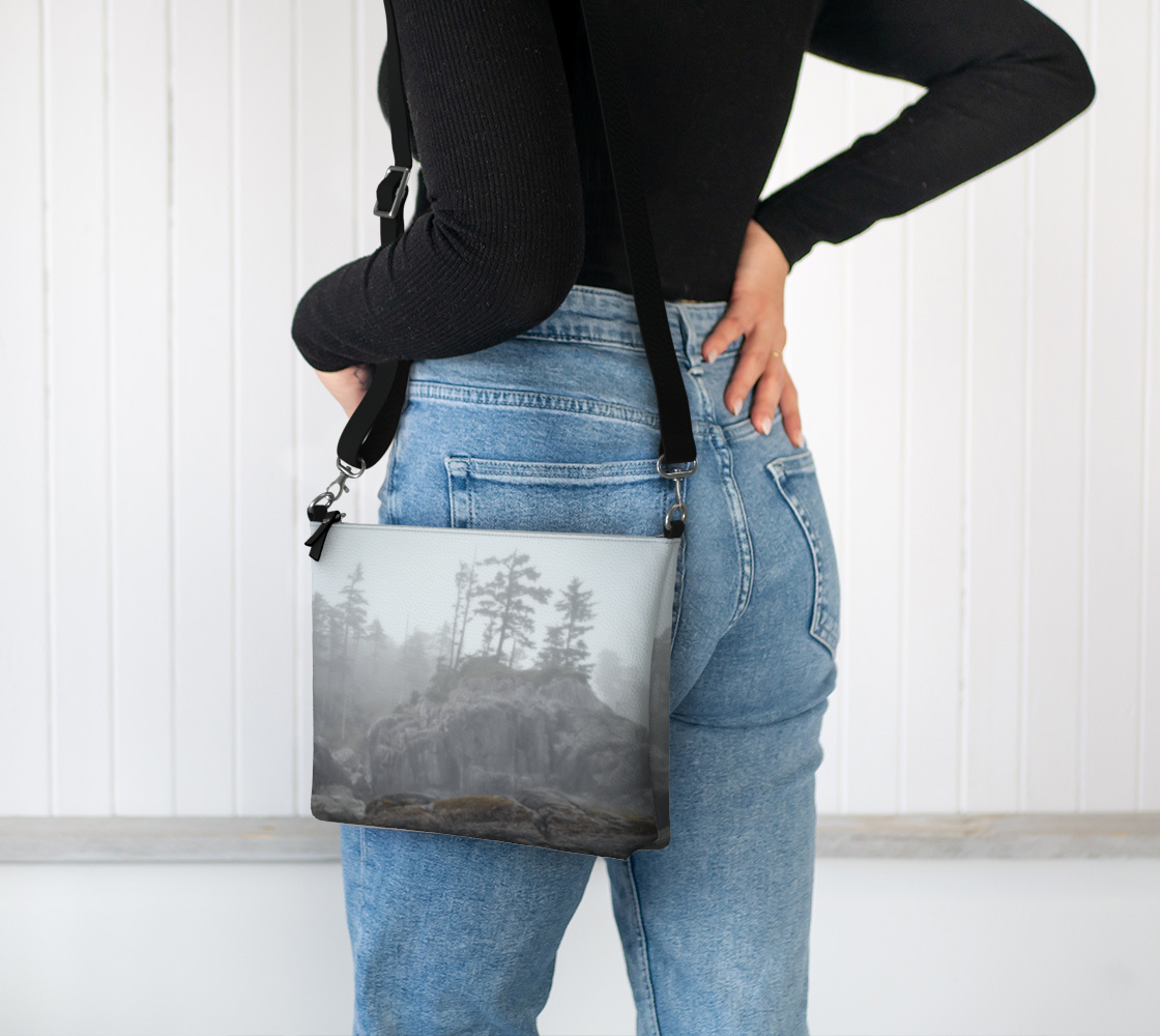 West Coast Ocean Fog Vegan Leather Crossbody Purse