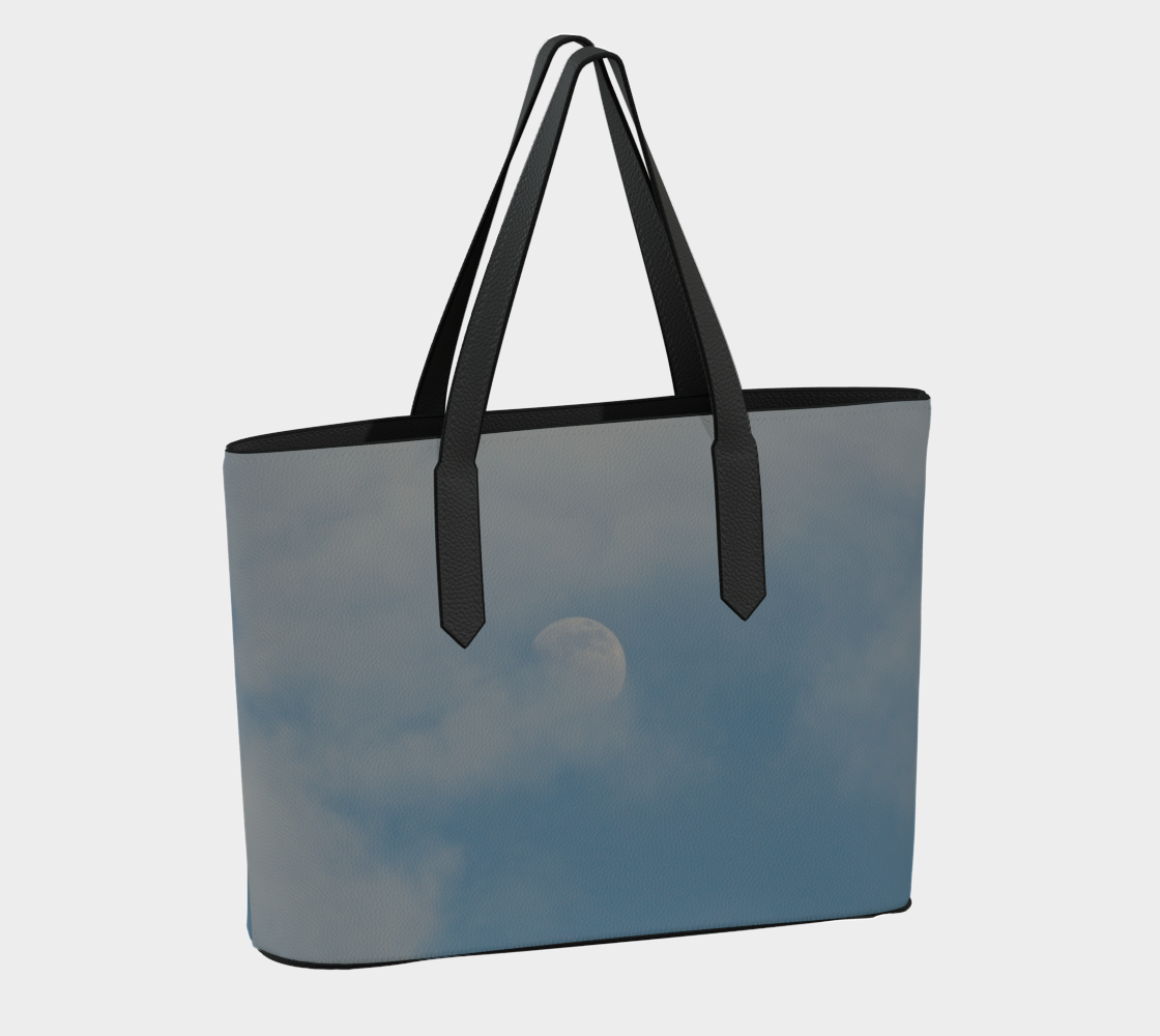 Vancouver Island Full Moon Vegan Leather Tote Bag