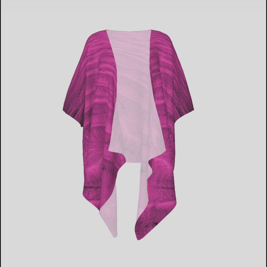 Video of Pink Sand Draped kimono
