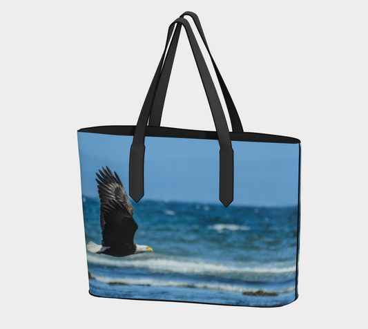 Fly Like A Eagle Vegan Leather Tote Bag