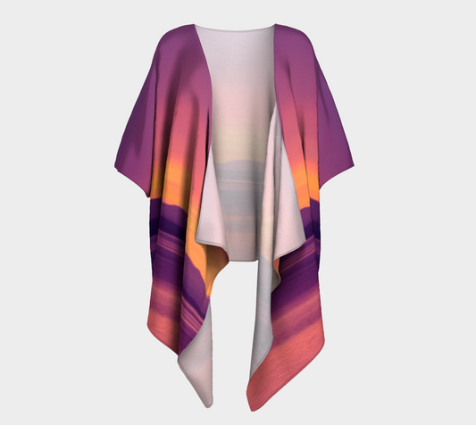 Vancouver Island Sunset Draped Kimono