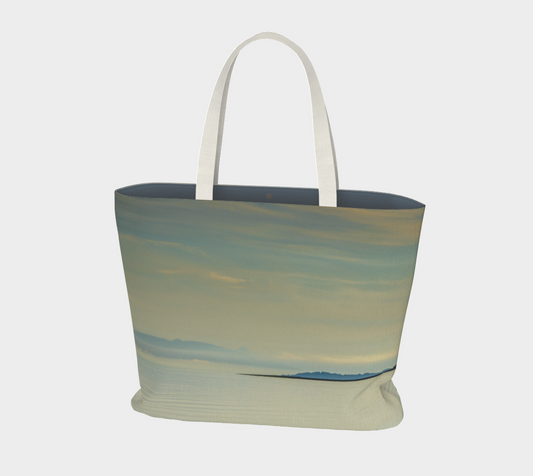 Van Isle Goddess First Light oversized market tote.