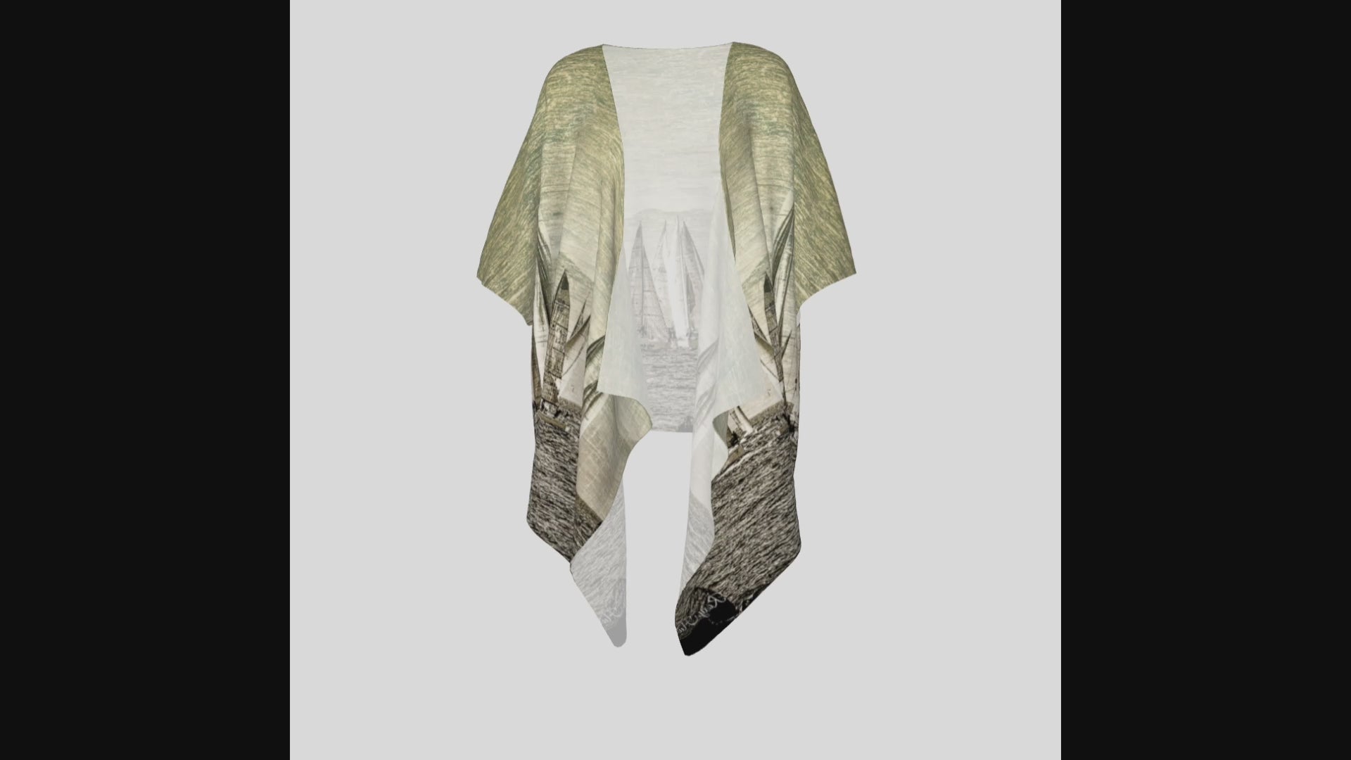Video of Yacht Race draped kimono.
