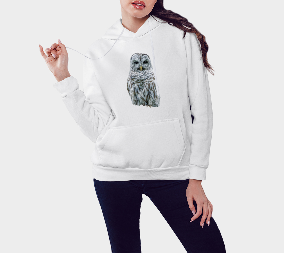 White 2024 owl hoodie