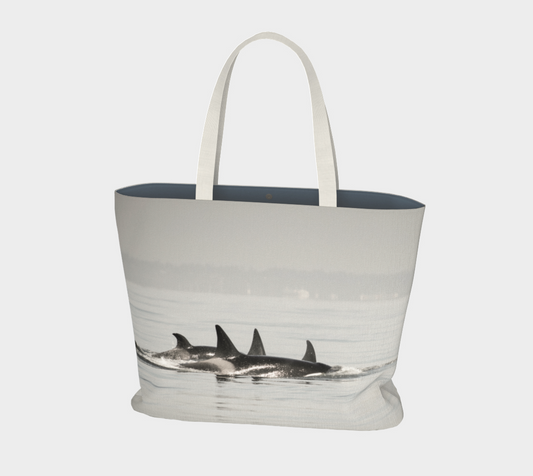 Van Isle Goddess Orca Formation oversized market Tote.