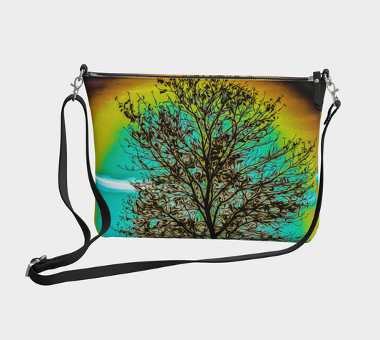 Island Tree of Life Vegan Leather Crossbody Purse