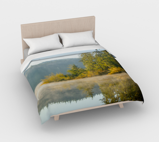 Autumn Sunrise Fairy Lake Cotton Duvet Cover