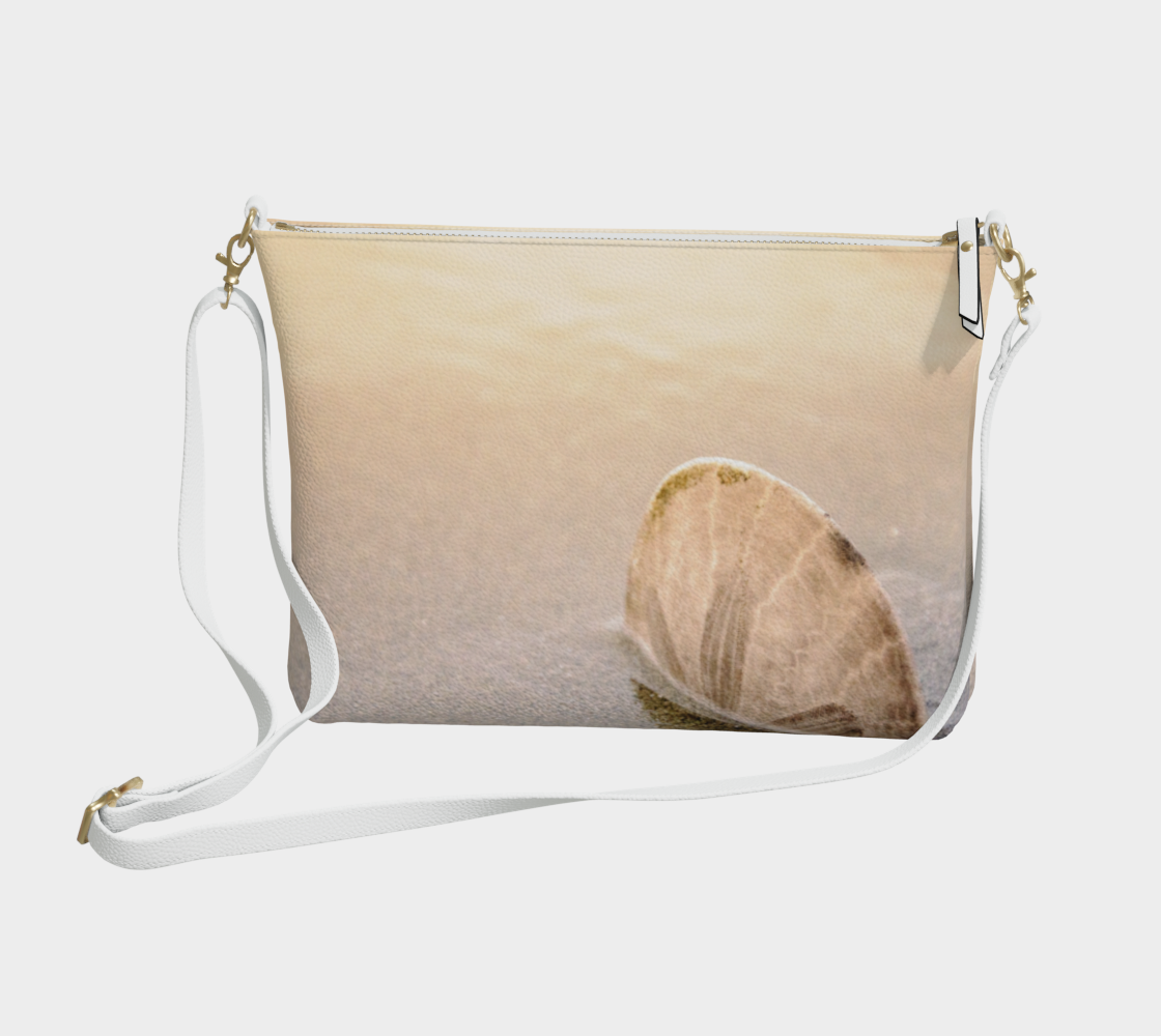 Standing in the Glow Sand Dollar Vegan Leather Crossbody Purse