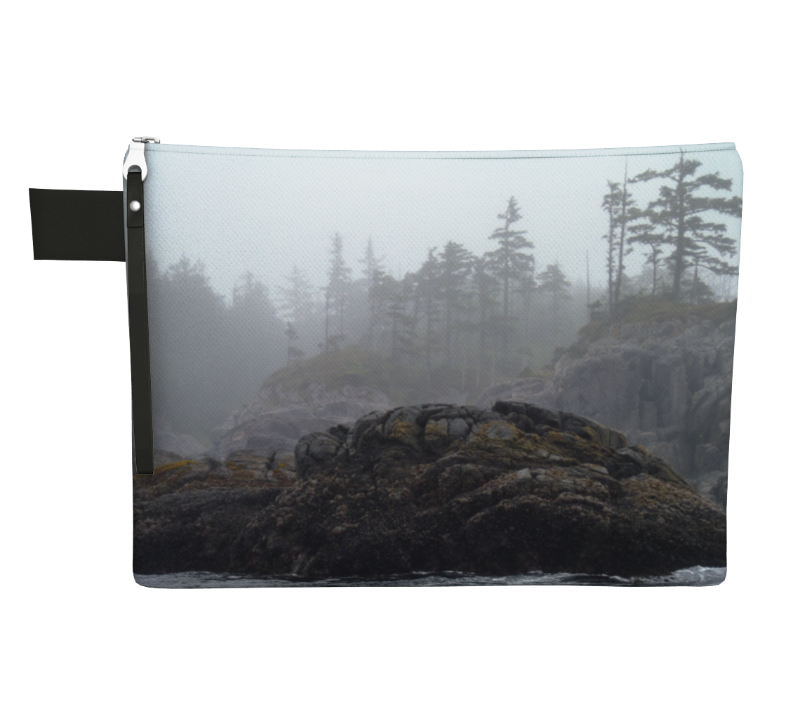 West Coast Ocean Fog Zipper Carry All by Vanislegoddess.com available in 4 sizes.
