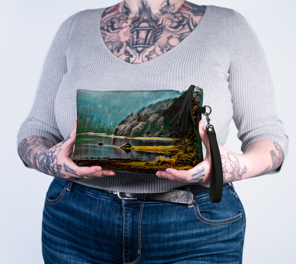 Wild Pacific Ucluelet Inlet Vegan Leather Makeup Bag