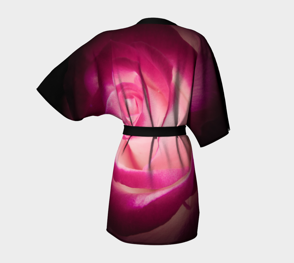 Illuminated Rose Kimono Robe