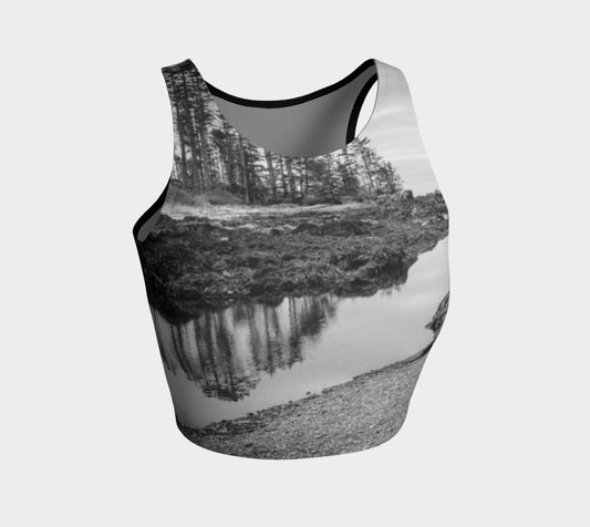 Big Beach Ucluelet  Active Crop Top  features a favourite beach in Ucluelet called Big Beach.